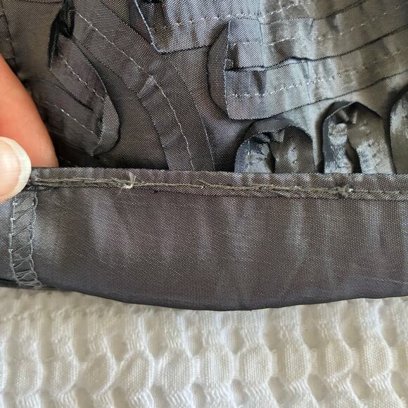 VTG Y2K Dress Black Gray 12 Whimsigoth Fairy Grunge Hoco Party Iridescent Empire - Picture 10 of 16